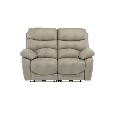 Natural Fabric Electric Power Recliner 2 Seater Sofa