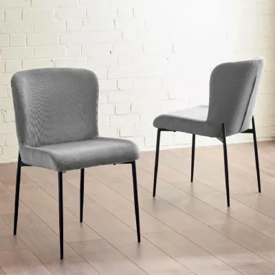 Set of 2 Leonie Dining Chairs Grey
