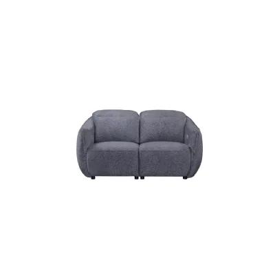 Charcoal Grey Fabric 2 Seater Power Recliner Sofa