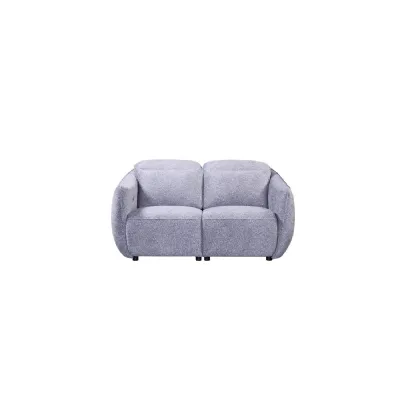 Grey Fabric 2 Seater Power Recliner Sofa