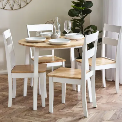 Linwood Round Drop Leaf Table Natural Top