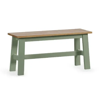 Linwood Sage Green and Natural 95cm Dining Bench