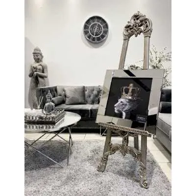 Lioness Gold Crown Wall Art Mirror Frame