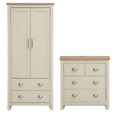 2 Piece Bedroom Set (2 Door Wardrobe, 2+2 Chest)