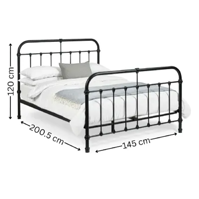 Logan 135cm Double Metal Bed