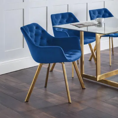 Set Of 2 Lorenzo Dining Chairs Blue