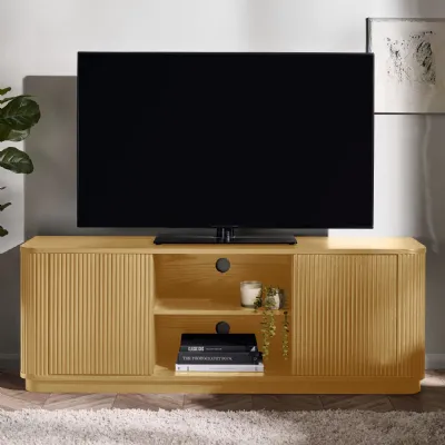 Louis Light Oak Effect Fluted TV Unit