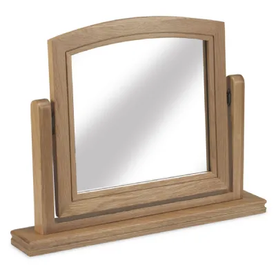 French Style Natural Oak Dressing Vanity Mirror with Pendulum Support