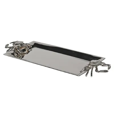 Nickle Crab Handle Tray