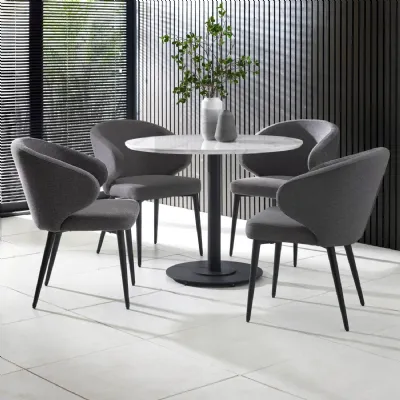 Luca 100cm Round Dining Table White