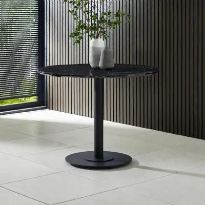 Luca 100cm Round Dining Table Black