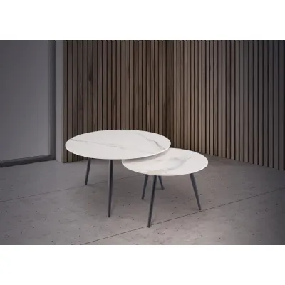 COFFEE TABLE SET BLACK WHITE