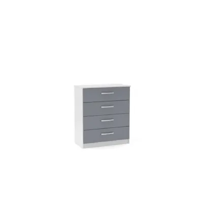 Lynx 4 Drawer Chest White & Grey