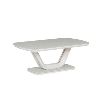 Putty Coffee Table with Tempered Glass Top