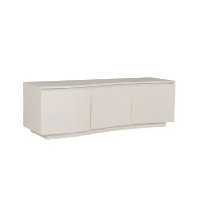 Putty Wooden 3 Door Large TV Cabinet with LED Lighting