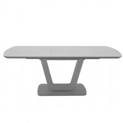 Grey Glass Top Extending Dining Table 120 to 160cm