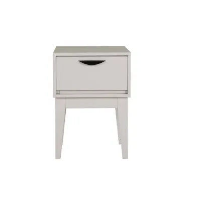Modern Taupe Wooden 1 Drawer Bedside Cabinet