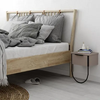 Norfolk Modern Bedside Table Mocha Grey 33cm Wide