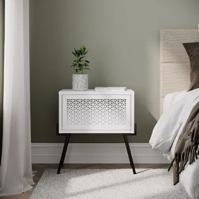 Naive Modern Nightstand Bedside Cabinet White