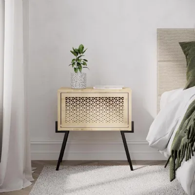 Naive Modern Nightstand Bedside Cabinet Oak
