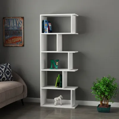 Tapi Modern Bookcase Display Unit White Tall 159cm