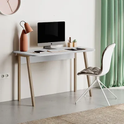 Luton Modern Desk White 120cm Wide