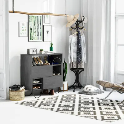 Norfolk Shoe Cabinet Retro Grey