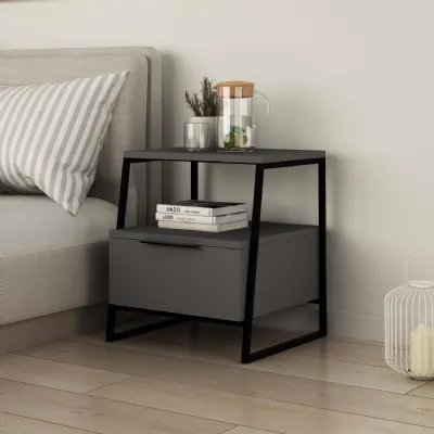 Pal Modern Nightstand Anthracite Grey