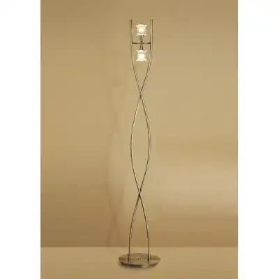 Rosa Del Desierto Floor Lamp 2 Light G9, Antique Brass, NOT LED CFL Compatible