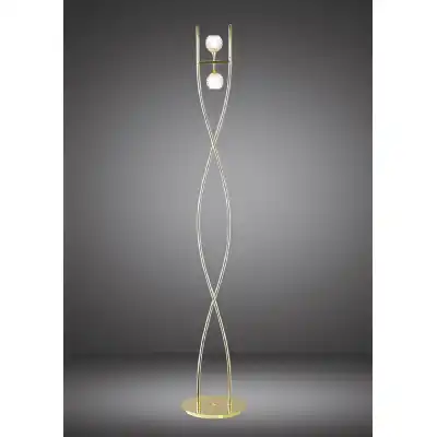 Dali Floor Lamp 2 Light G9, Polished Brass, NOT LED CFL Compatible