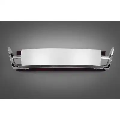 Zira Wall Lamp 2 Light G9, Polished Chrome Frosted White Glass Wenge