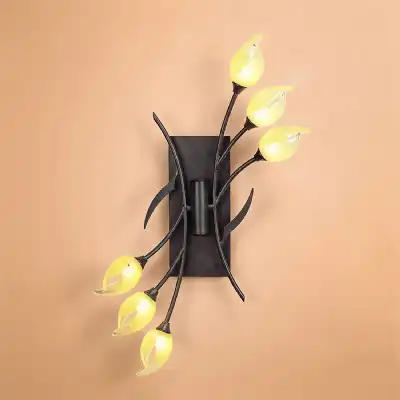 Holland Ceiling Wall Switched 6 Light G9, Brown Black Oxide