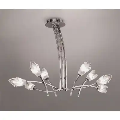 Pietra Pendant 4 Arm 8 Light G9, Polished Chrome