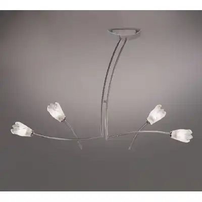 Pietra Linear Pendant 2 Arm 4 Light G9, Polished Chrome