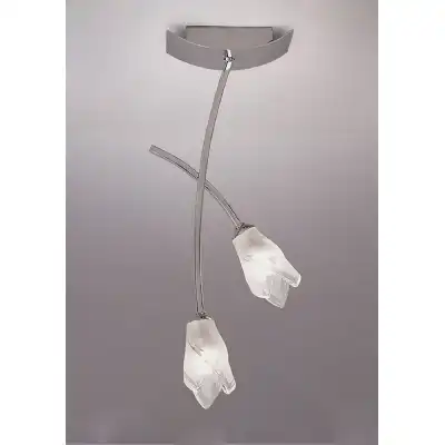 Pietra Ceiling 2 Light G9, Polished Chrome
