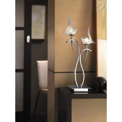Viena Table Lamp 2 Light G9, Polished Chrome