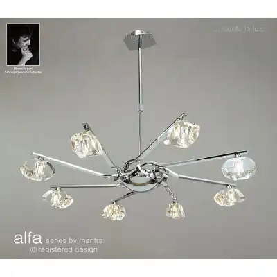 Alfa Pendant 8 Light G9, Polished Chrome