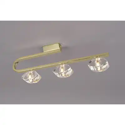 Alfa Linear Bar 3 Light G9, Polished Brass