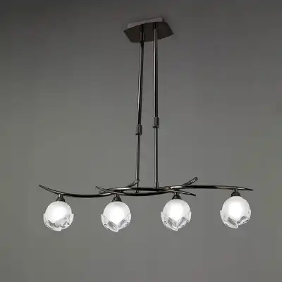 Fragma Linear Telescopic 4 Light G9 Line, Black Chrome
