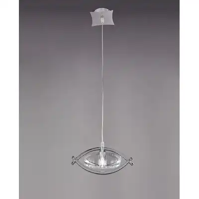 Kromo Pendant 1 Light G9, Polished Chrome