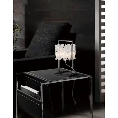 Tokio Table Lamp 1 Light G9, Gloss White Polished Chrome