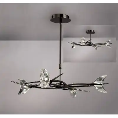 Eclipse Telescopic Convertible To Semi Flush 4 Light G9, Black Chrome