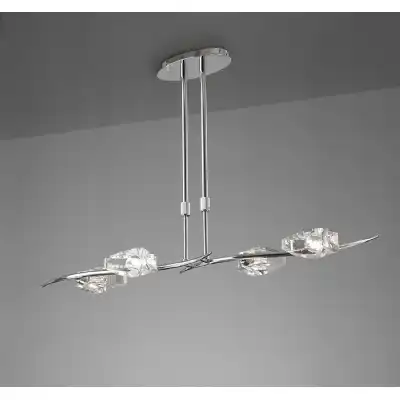 Eclipse Linear Telescopic 4 Light G9 Bar, Polished Chrome