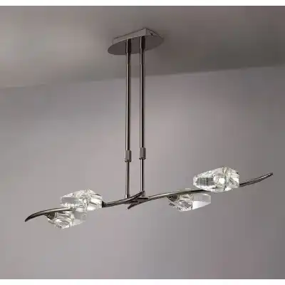 Eclipse Linear Telescopic 4 Light G9 Bar, Black Chrome