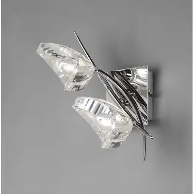 Eclipse Wall Lamp Switched 2 Light G9, Polished Chrome