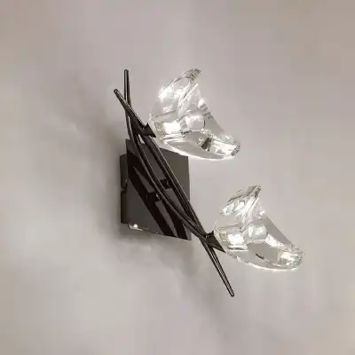 Eclipse Wall Lamp 2 Light G9, Black Chrome