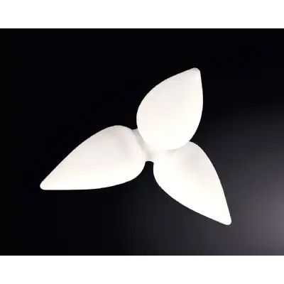 Palma Ceiling 3 Light CFL Outdoor IP44, Matt White Opal White