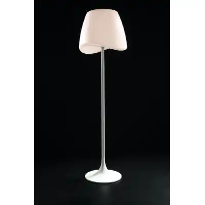 Cool Floor Lamp 2 Light E27 Foot Switch Indoor, Matt White Opal White Item Weight: 22.5kg