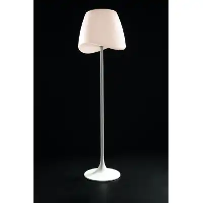 Cool Floor Lamp 2 Light CFL Outdoor IP65, Matt White Opal White Item Weight: 22.5kg