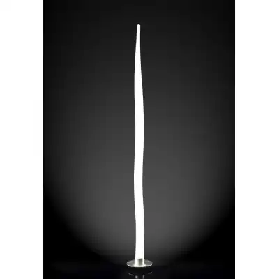 Estalacta Floor Lamp 1 Light GU10 Indoor Outdoor IP44, Silver Opal White